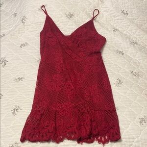Speechless Scarlet Lace Dress